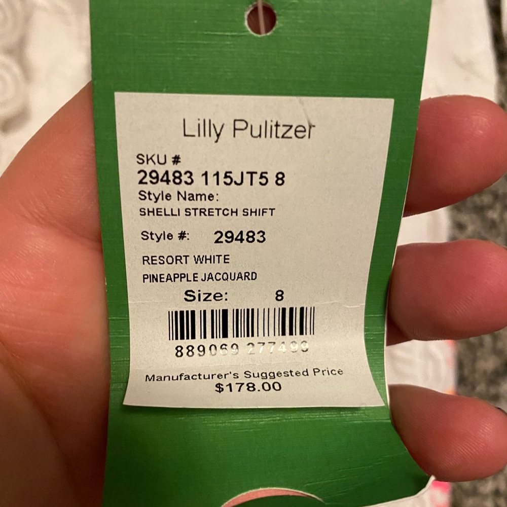 Brand New Lilly Pulitzer dress all white size 8 with tags